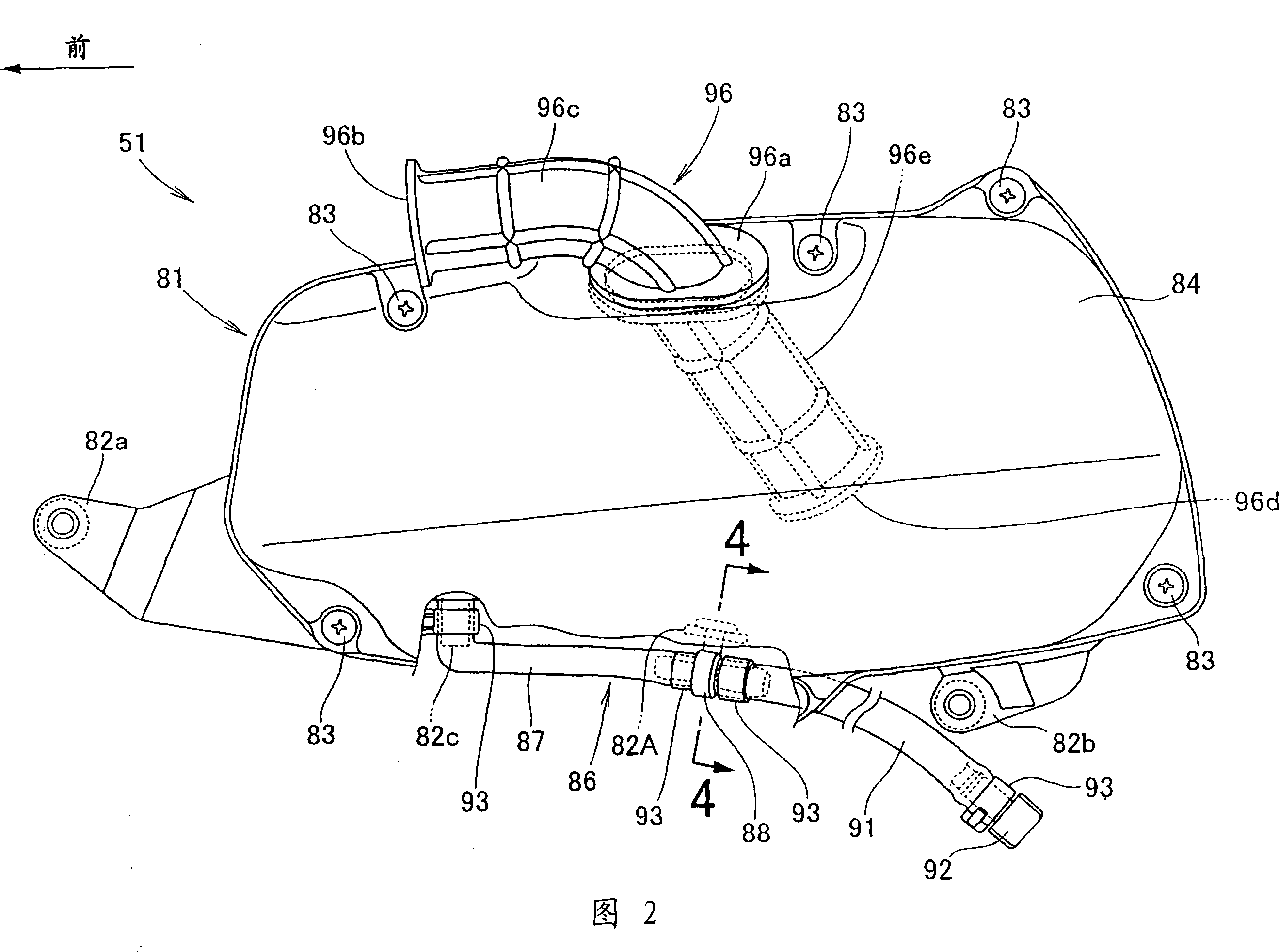 Air filter cleaner structure for two-wheel motor vehicle