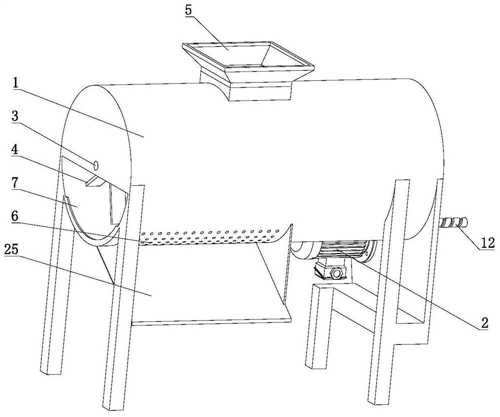 Threshing method of food processing thresher