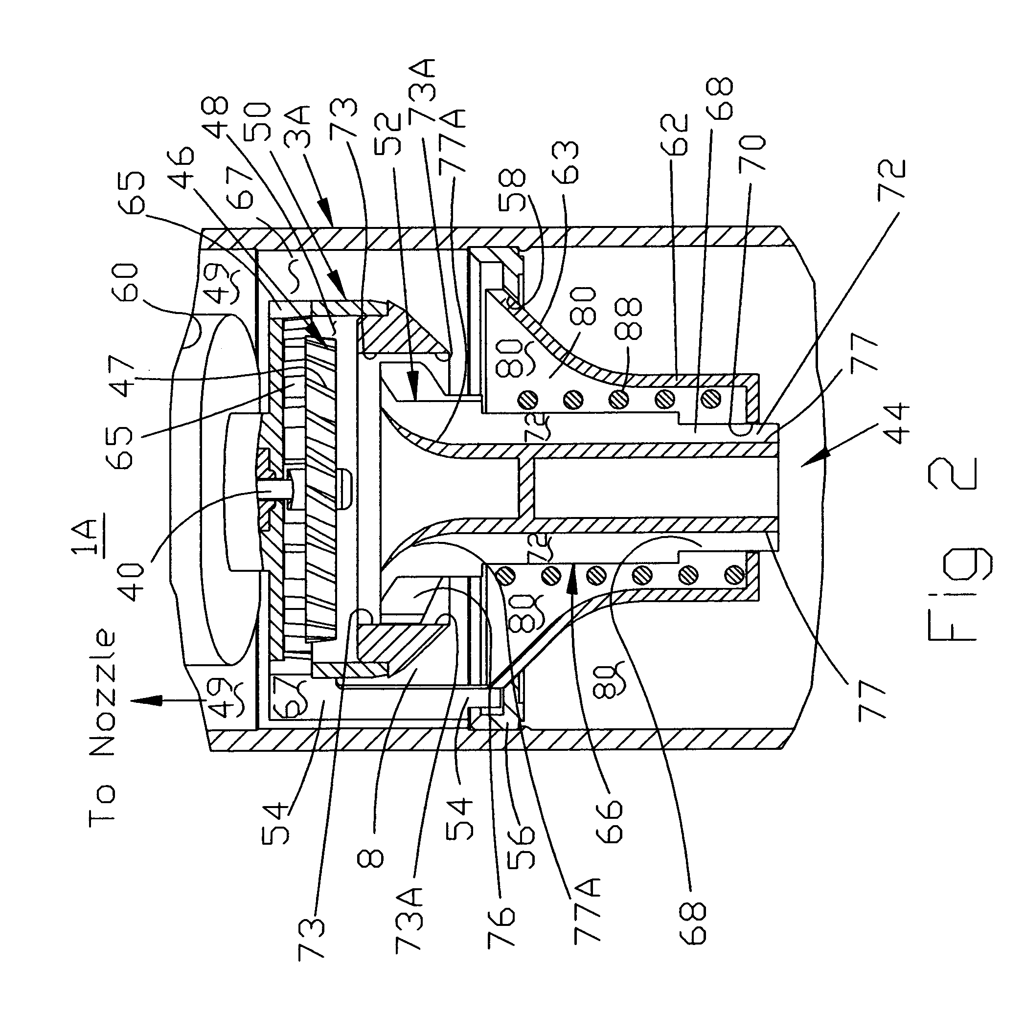 Speed limiting turbine for rotary driven sprinkler