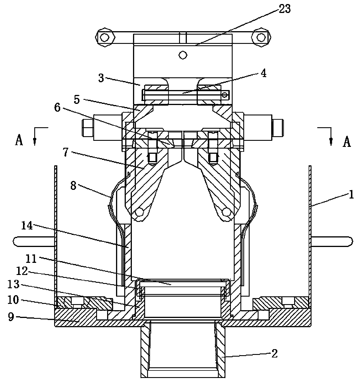 Descaling wax-removing device for oil field equipment