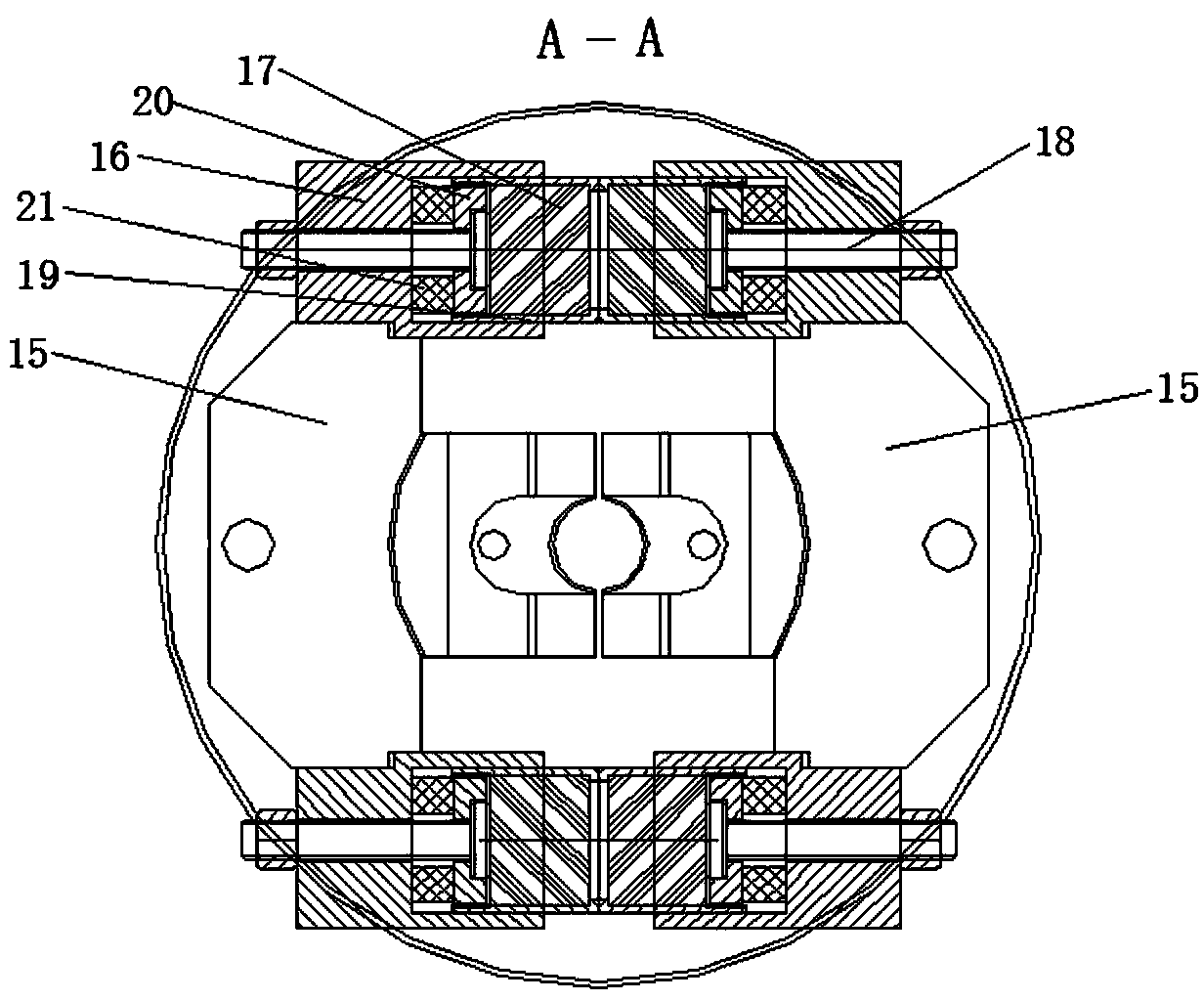 Descaling wax-removing device for oil field equipment