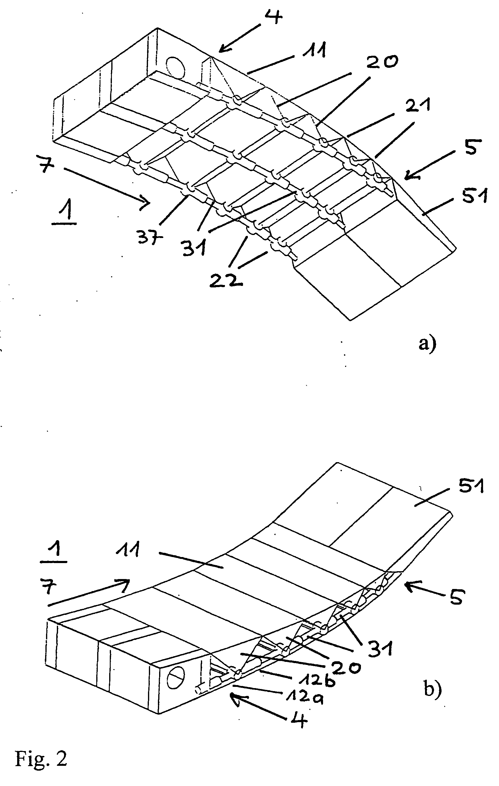 Wing, in particular airfoil of an aircraft, with a variable profile shape