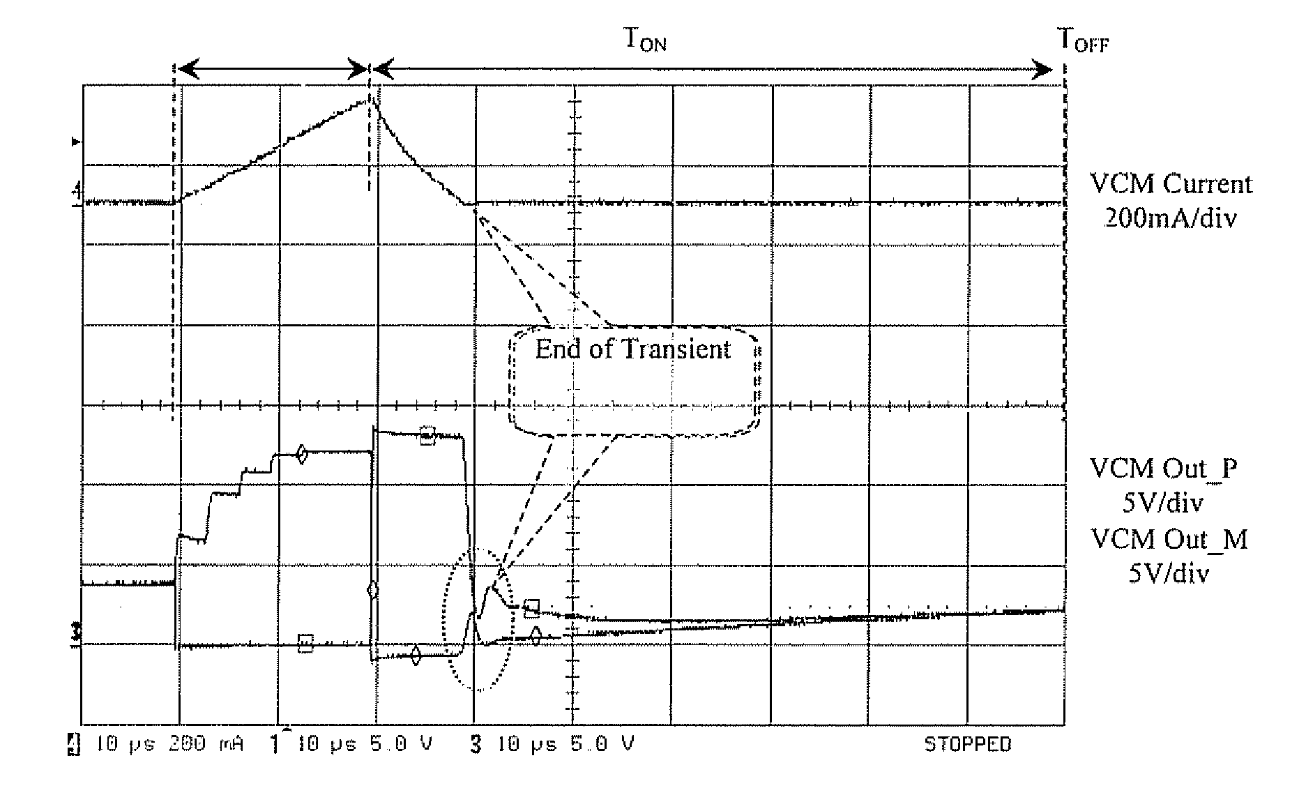 Method for sensing the back electromotive force induced in the winding of a voice coil motor