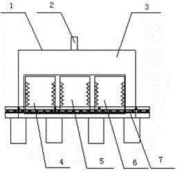 Three-stage heating type metal heat-treatment furnace