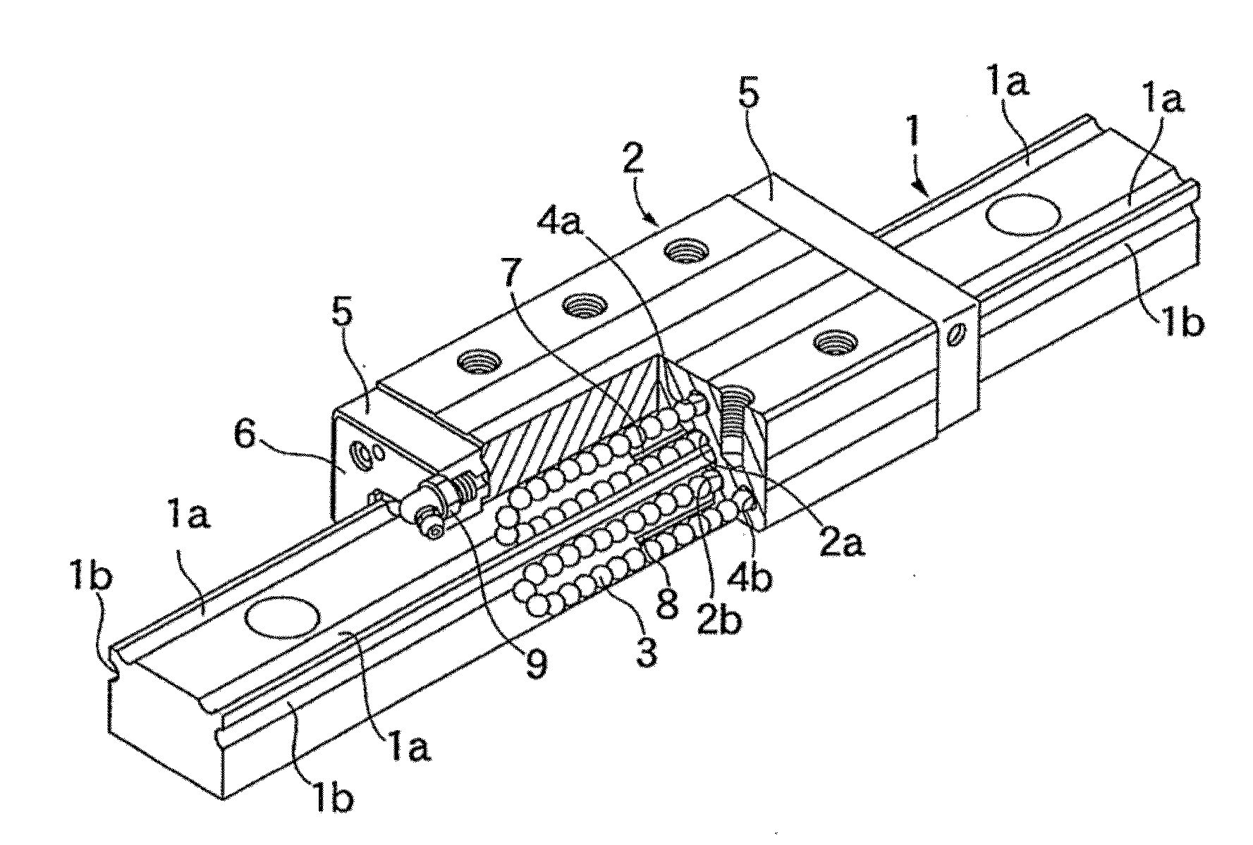 Grease composition and motion guiding device lubricated by grease composition