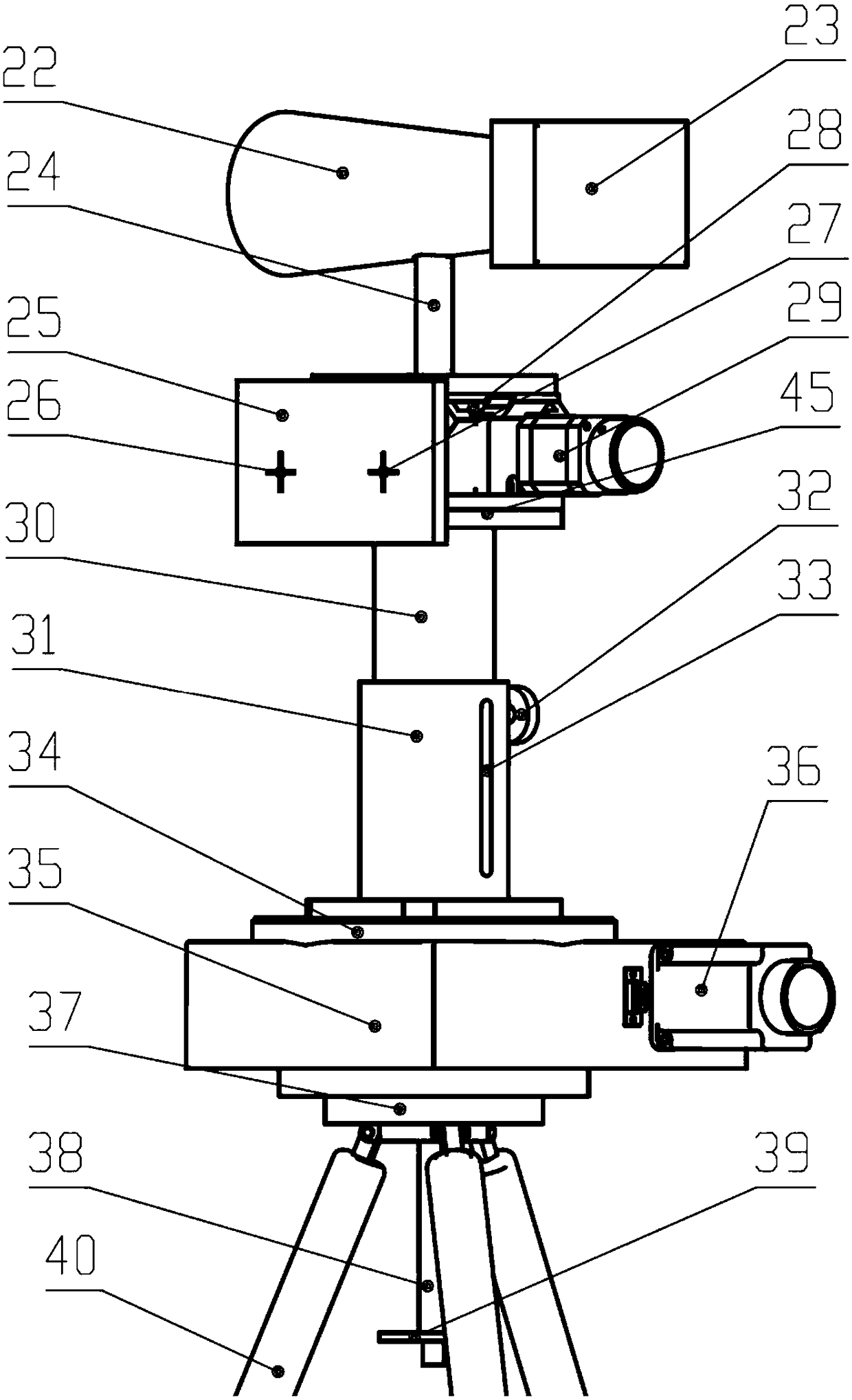Binocular vision experimental cloud deck with freely adjustable baseline position