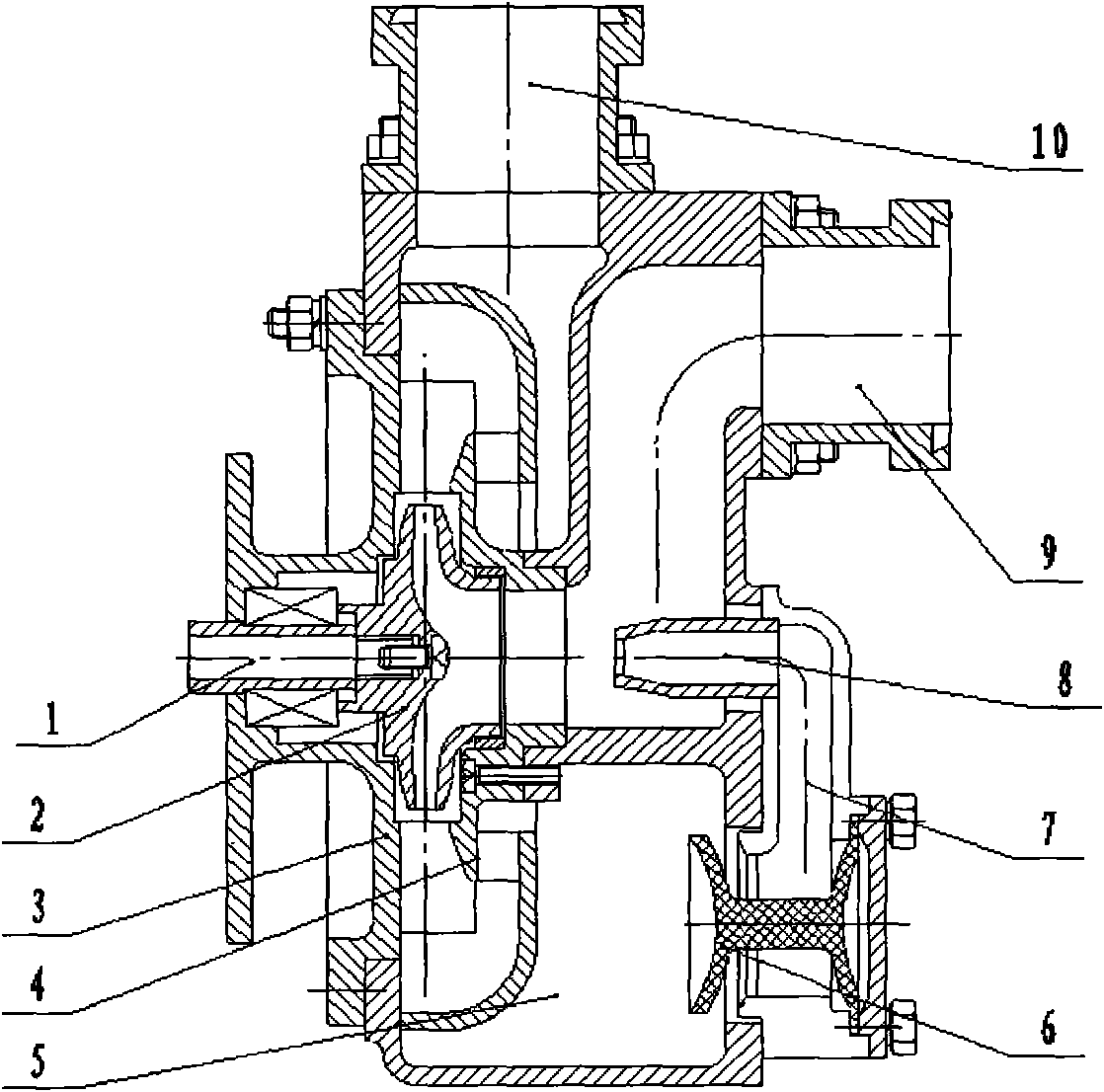 New structure of self-priming centrifugal pump