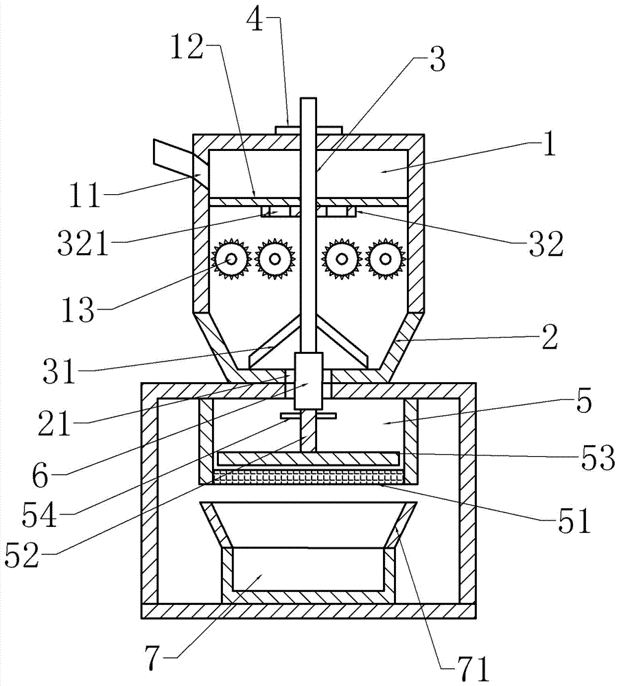 Cattle feed processing device