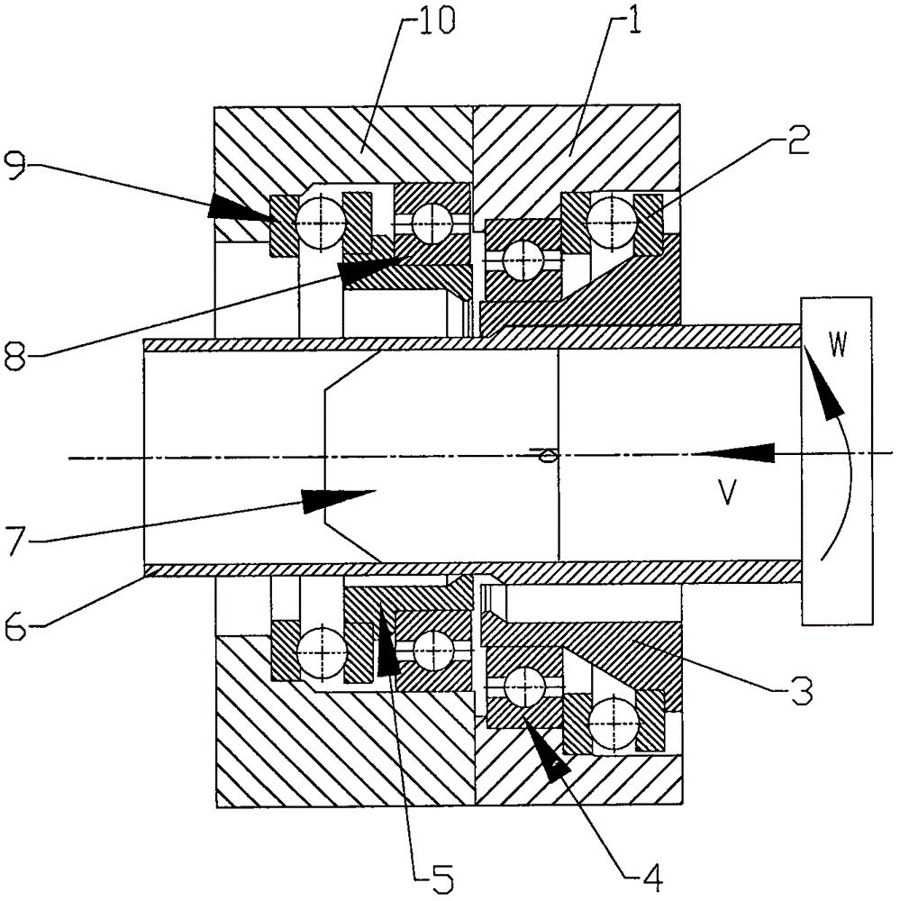 Large-diameter thin-wall seamless tube rotation extrusion forming method