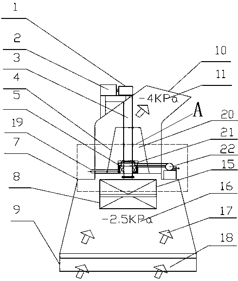 An external independent air-cooling device and cooling operation method for bearings in thermal environment conditions