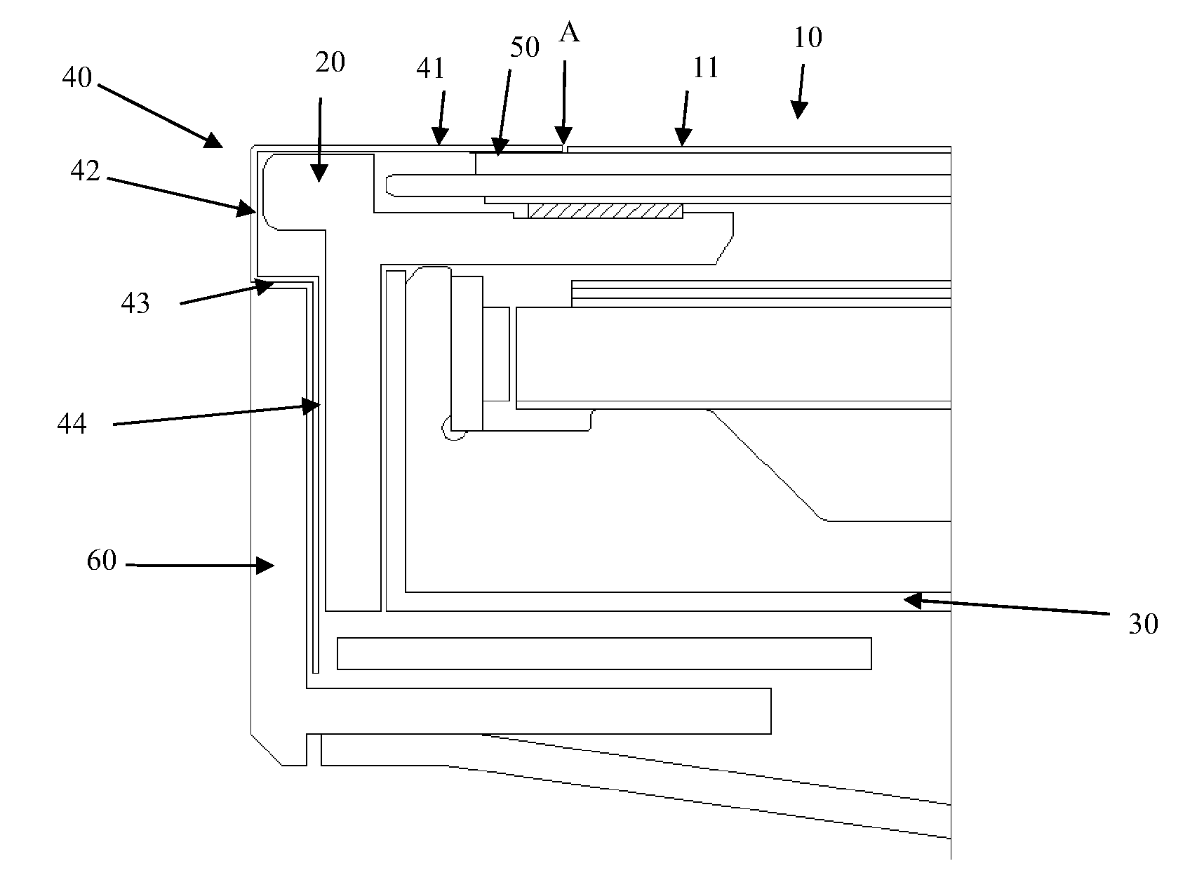 Liquid crystal display and narrow bezel structure thereof