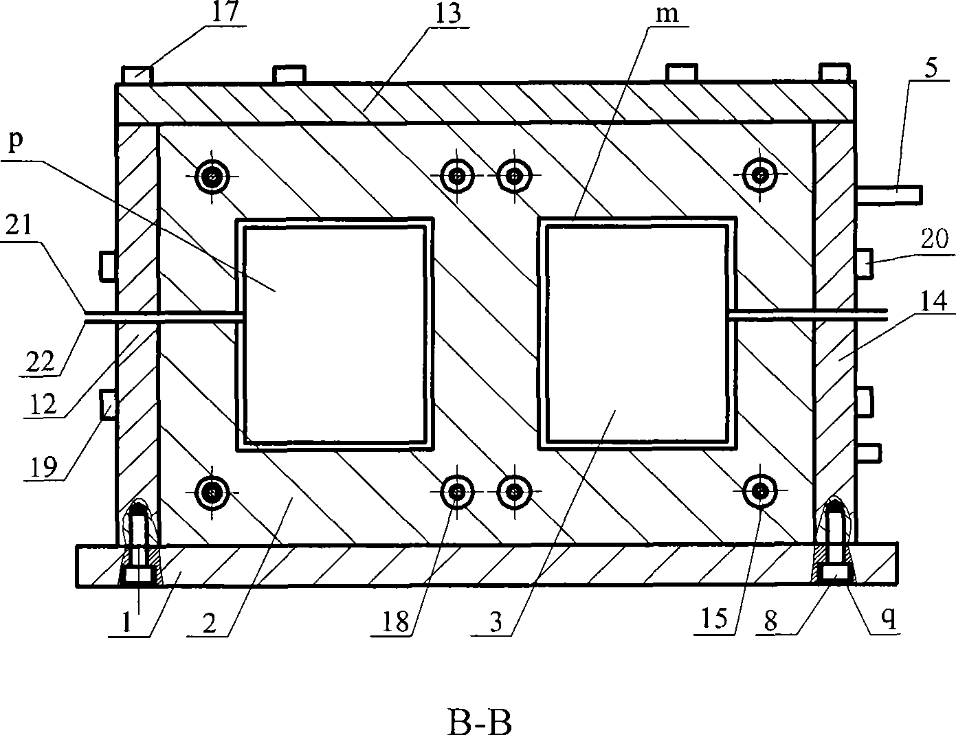 Device for heating and refrigerating flowing liquid