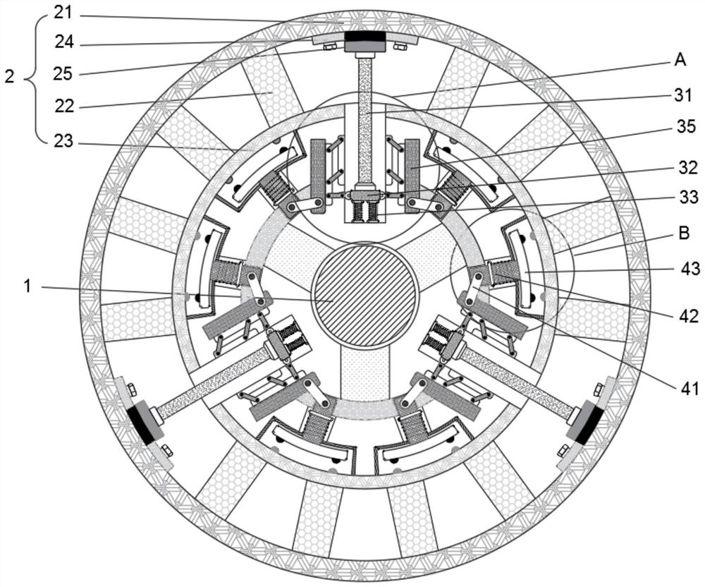 Automatic detection device for preventing magnetic blocks of magnetic separator for feed processing from falling off