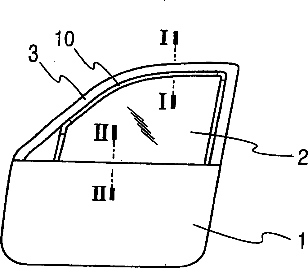 Weather strip for glass of automobile