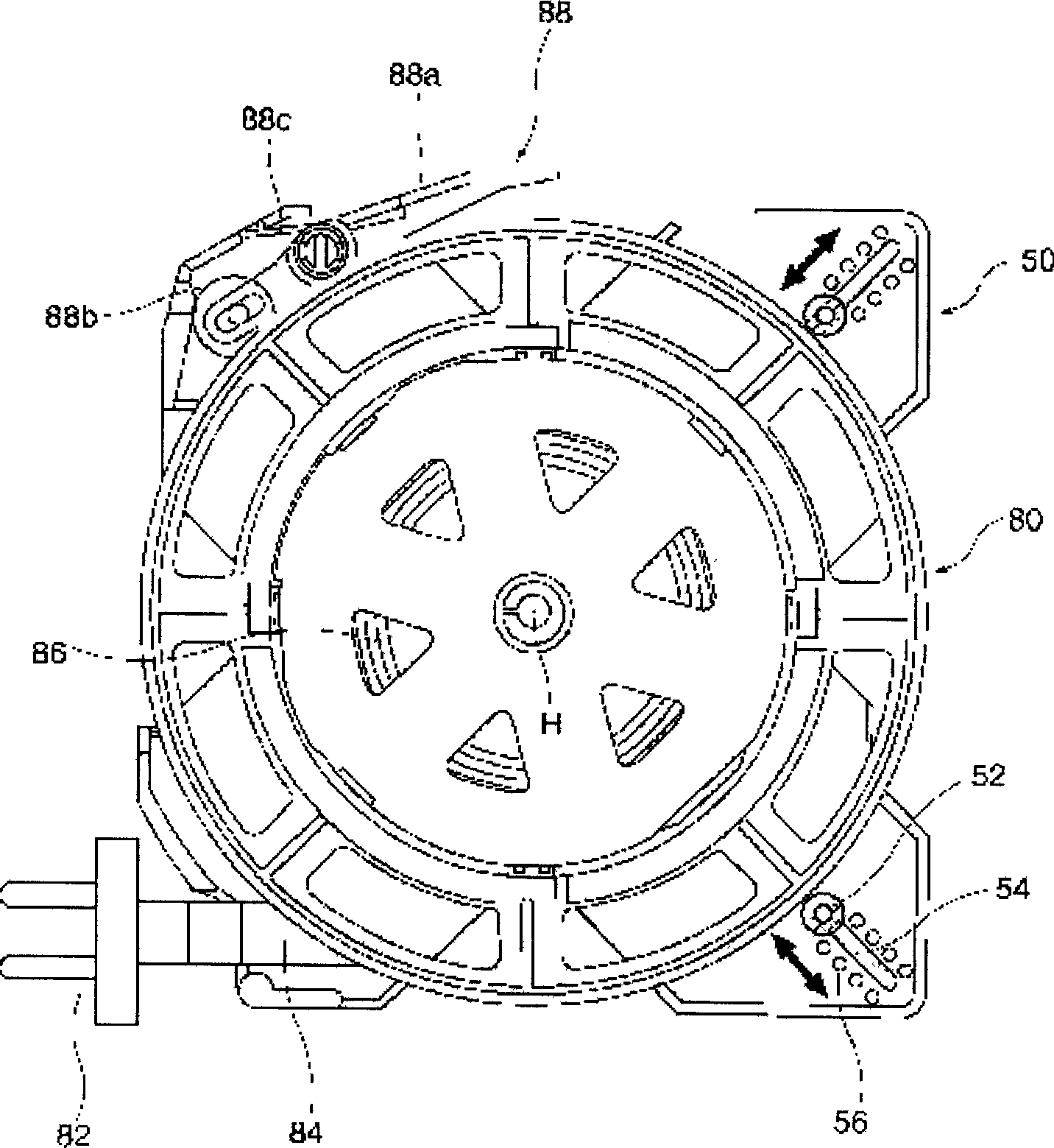 Power supply cord winding reel device of vacuum cleaner