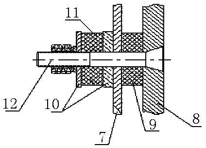 Large-fall vibration absorption and noise reduction buffering device