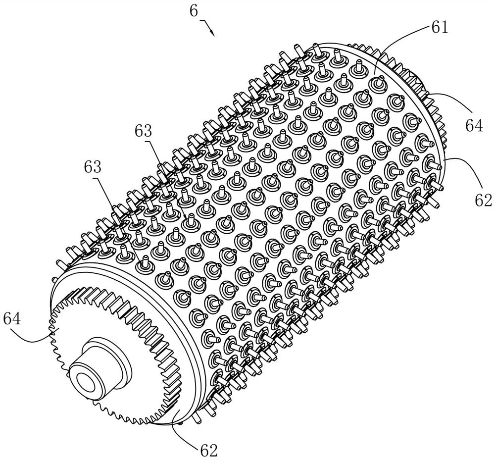 Rolling type anti-wiredrawing dispensing robot