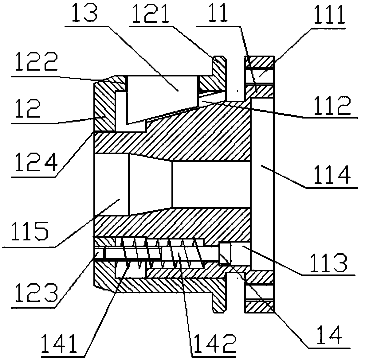 Mechanical clamping device of coiled wide-width material