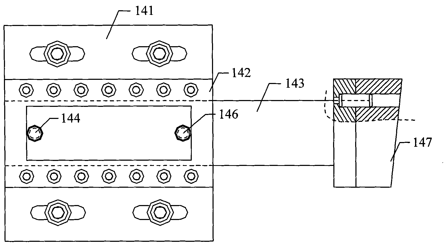 Positioning compaction device, compaction device and tool for auxiliary machining of chassis of motor train
