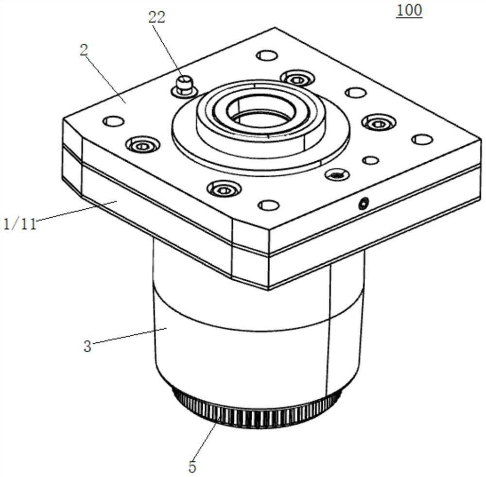 Built-in cooling assembly type height sensor device for laser processing head