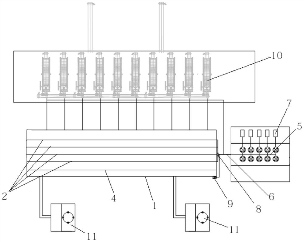 Aeration system of energy-saving homogenizing tank