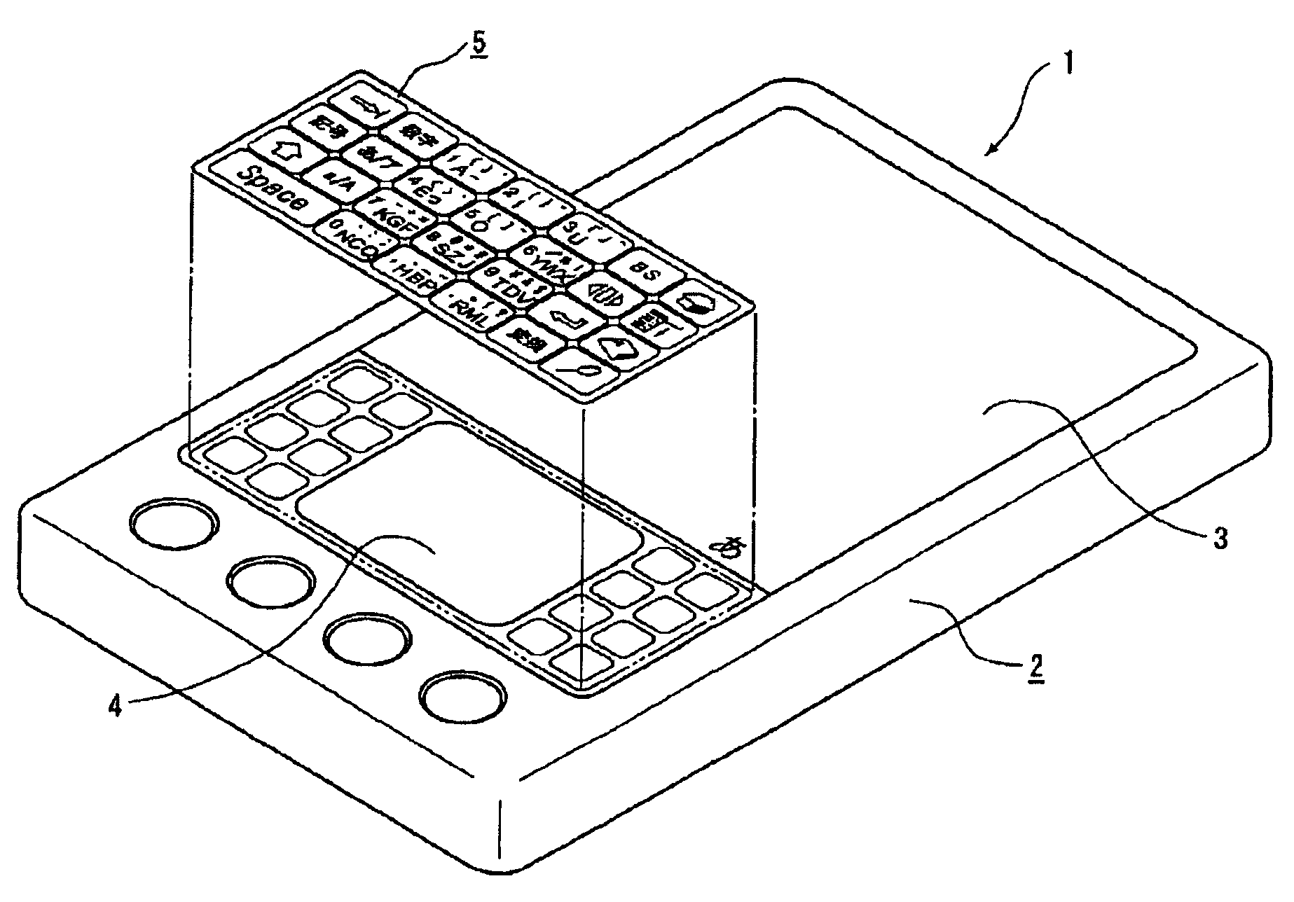Touch-type key input apparatus