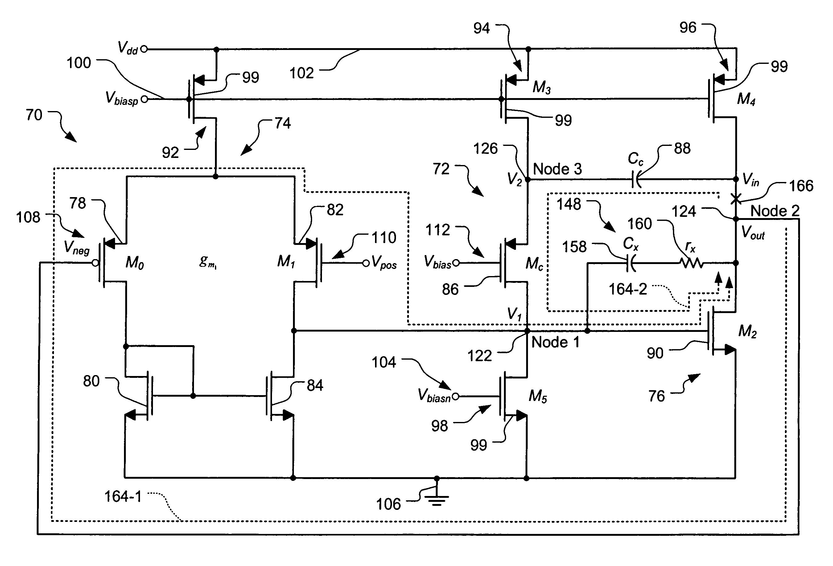 Frequency compensation architecture for stable high frequency operation