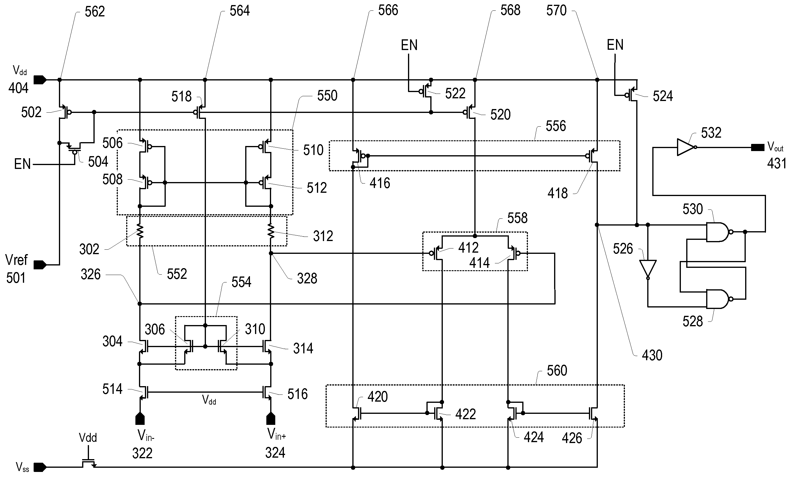 Fast, low offset ground sensing comparator