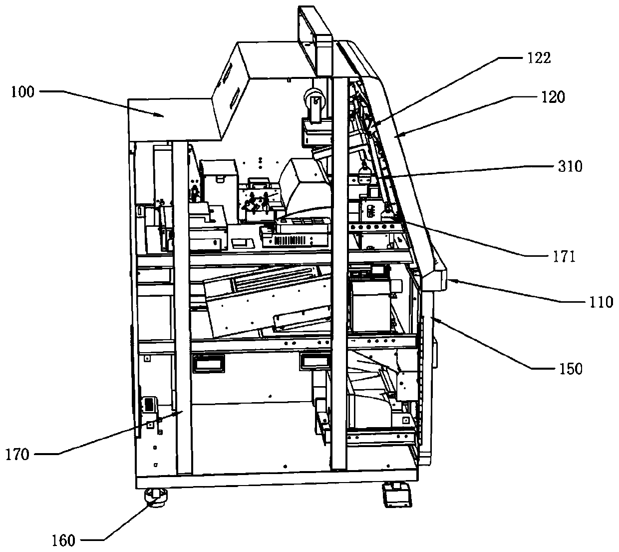 Paper feeding module and driving license self-service issuing machine