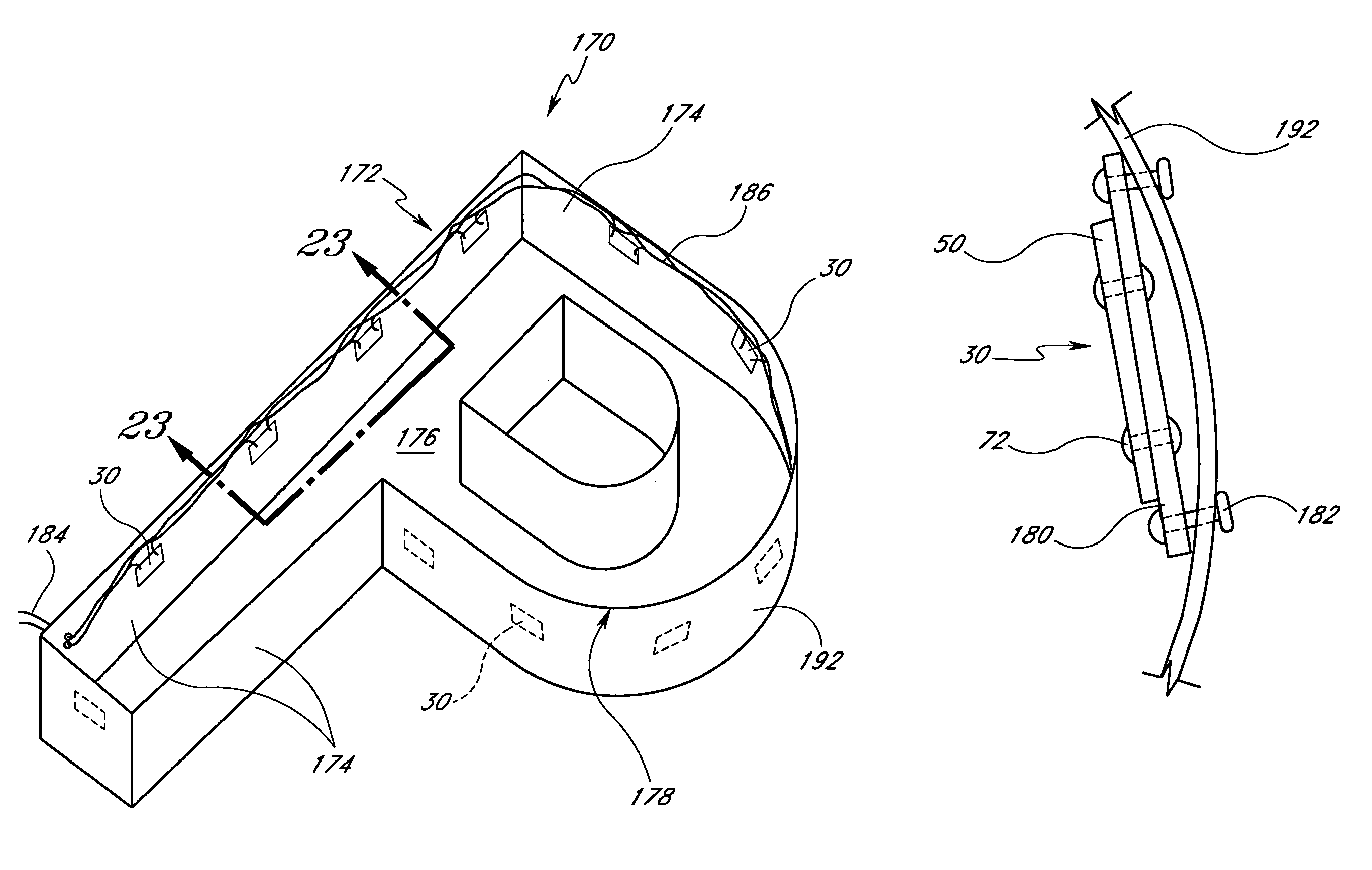 Mounting arrangement for light emitting diodes