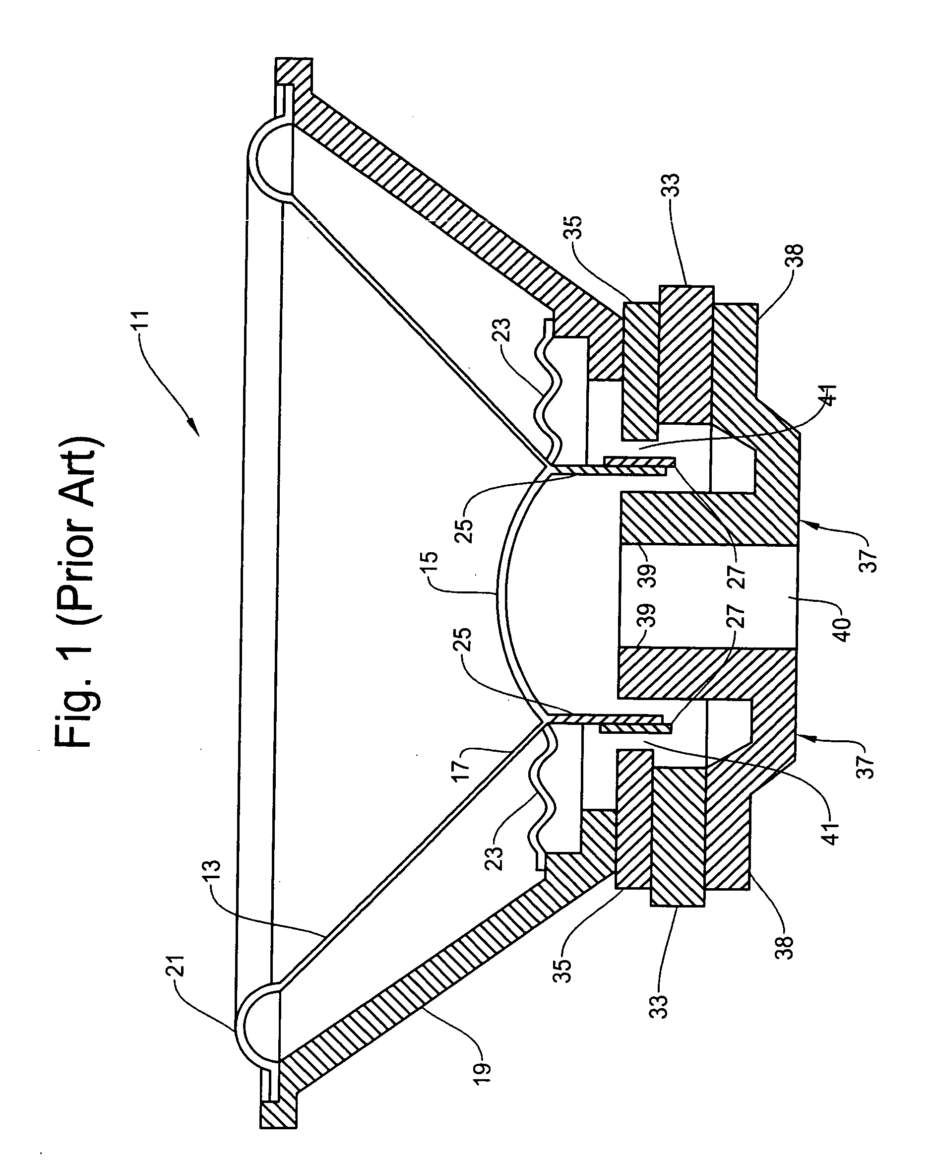 Thermal management system for loudspeaker having internal heat sink and vented top plate
