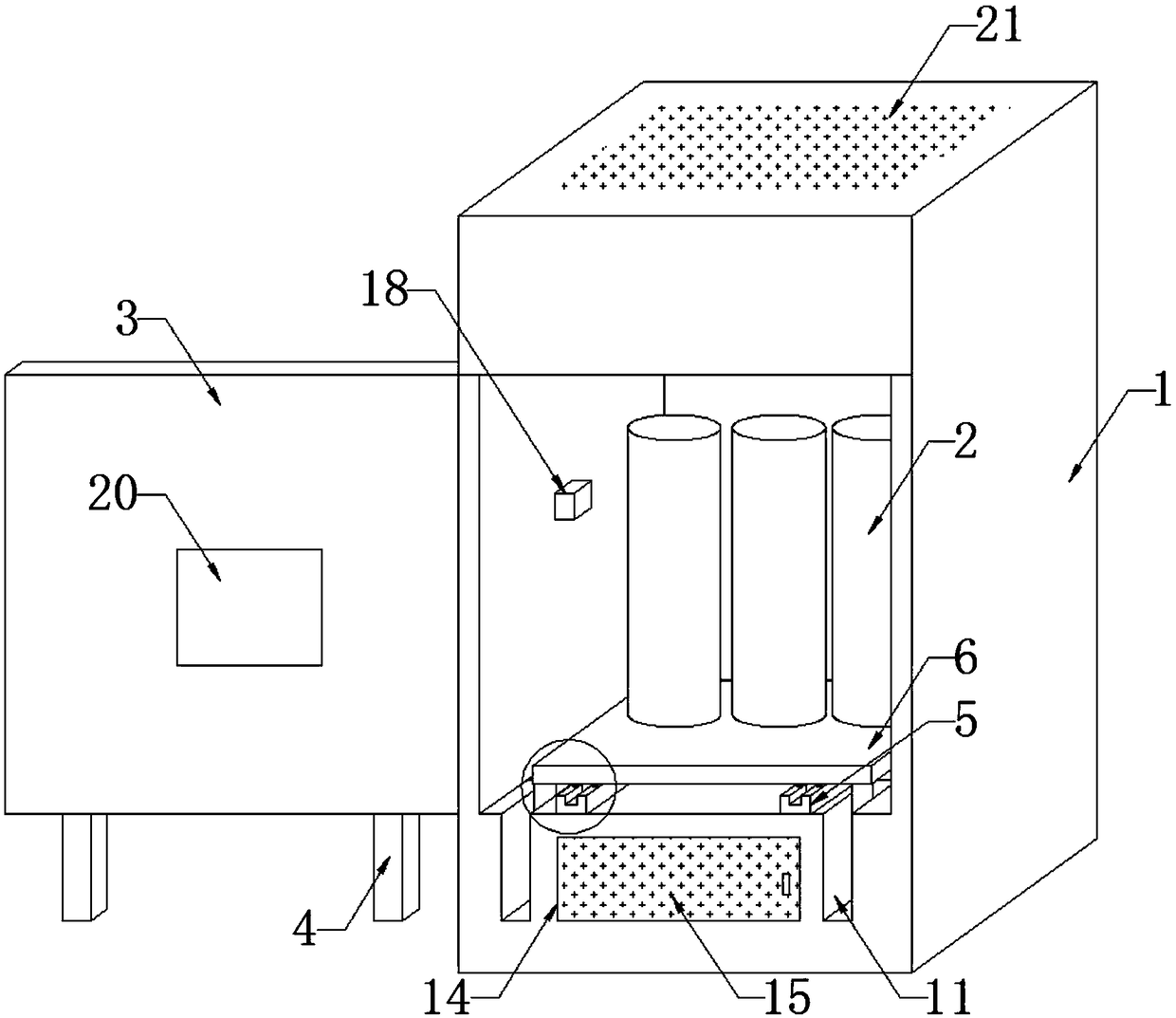 A transformer cabinet with easy maintenance