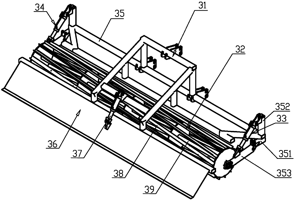 Cultivation method for returning whole straw to paddy field and special harrowing and burying roller device