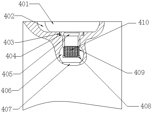 A water dispenser with filter structure