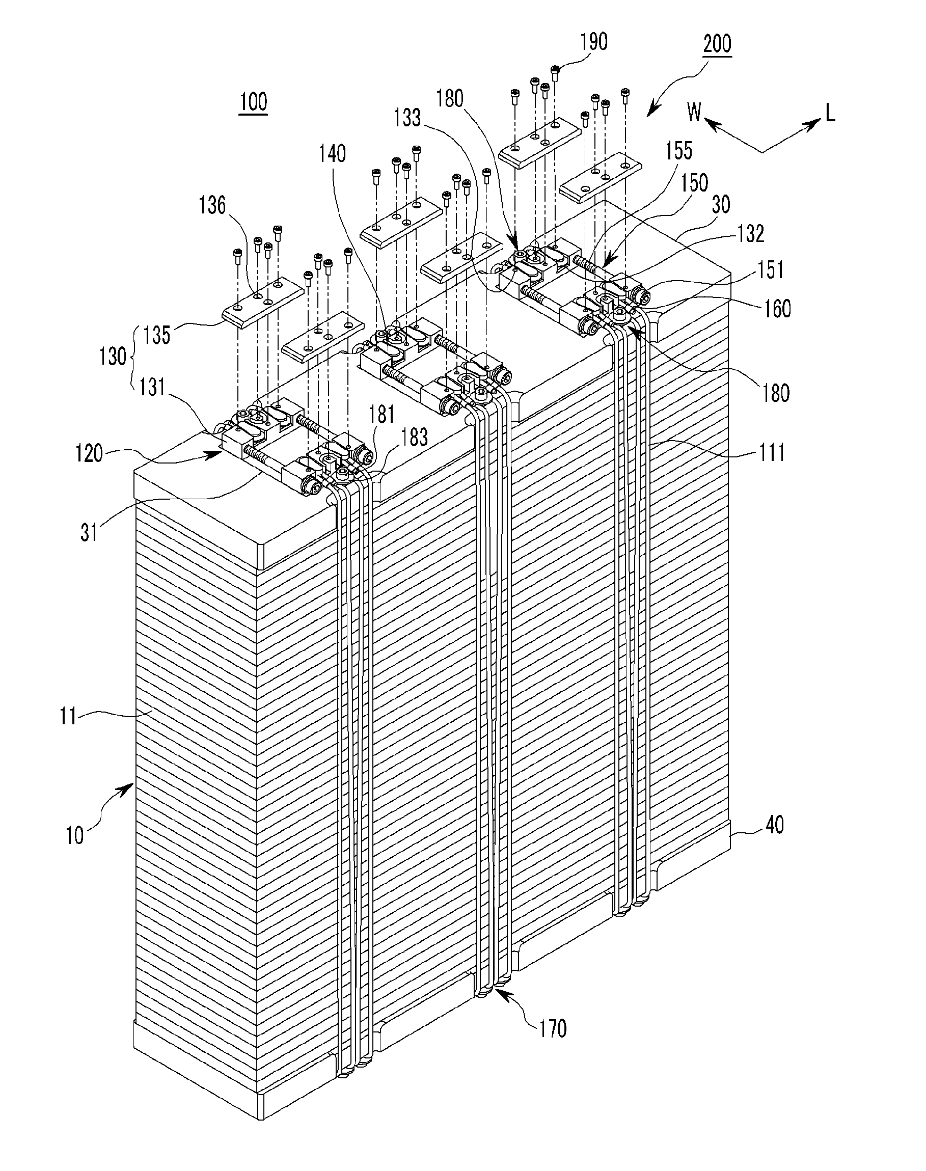 Joining device for fuel cell stack and fuel cell stack provided with the same