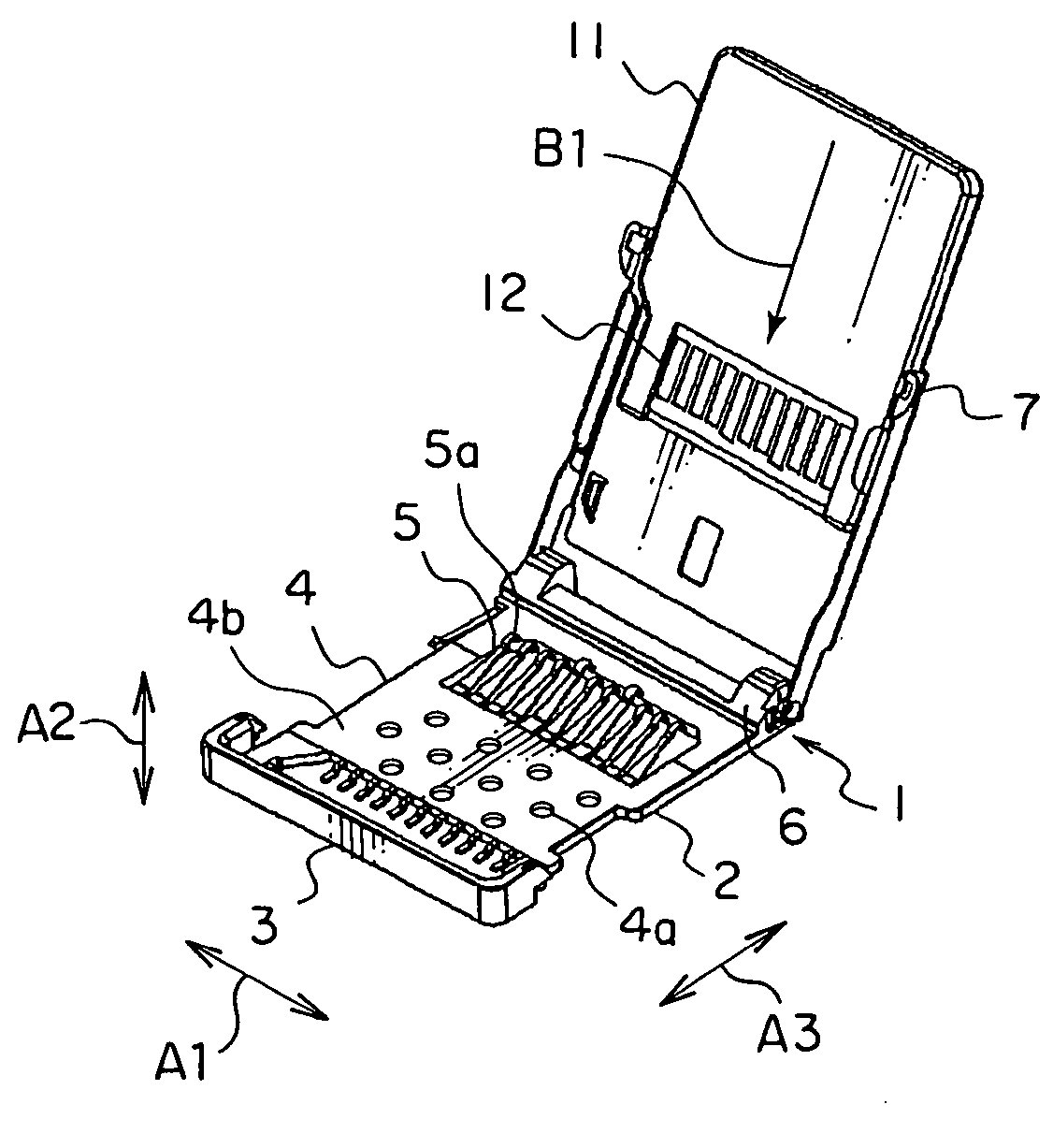 Connector easily enabling electrical inspection of contacts