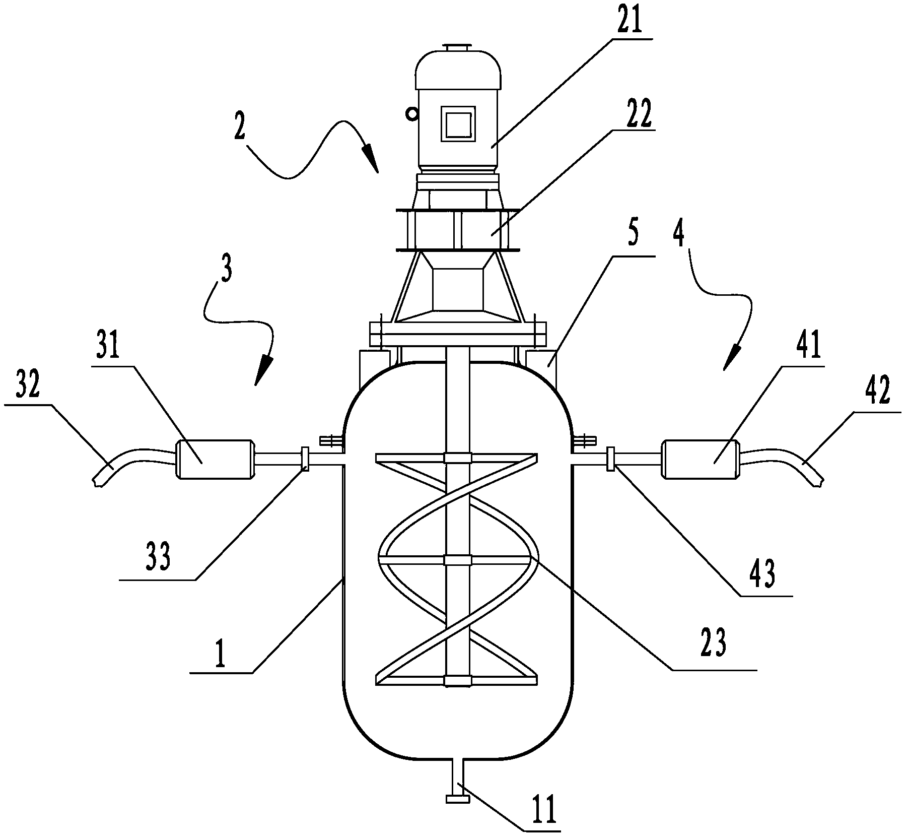 Automatic material mixing device
