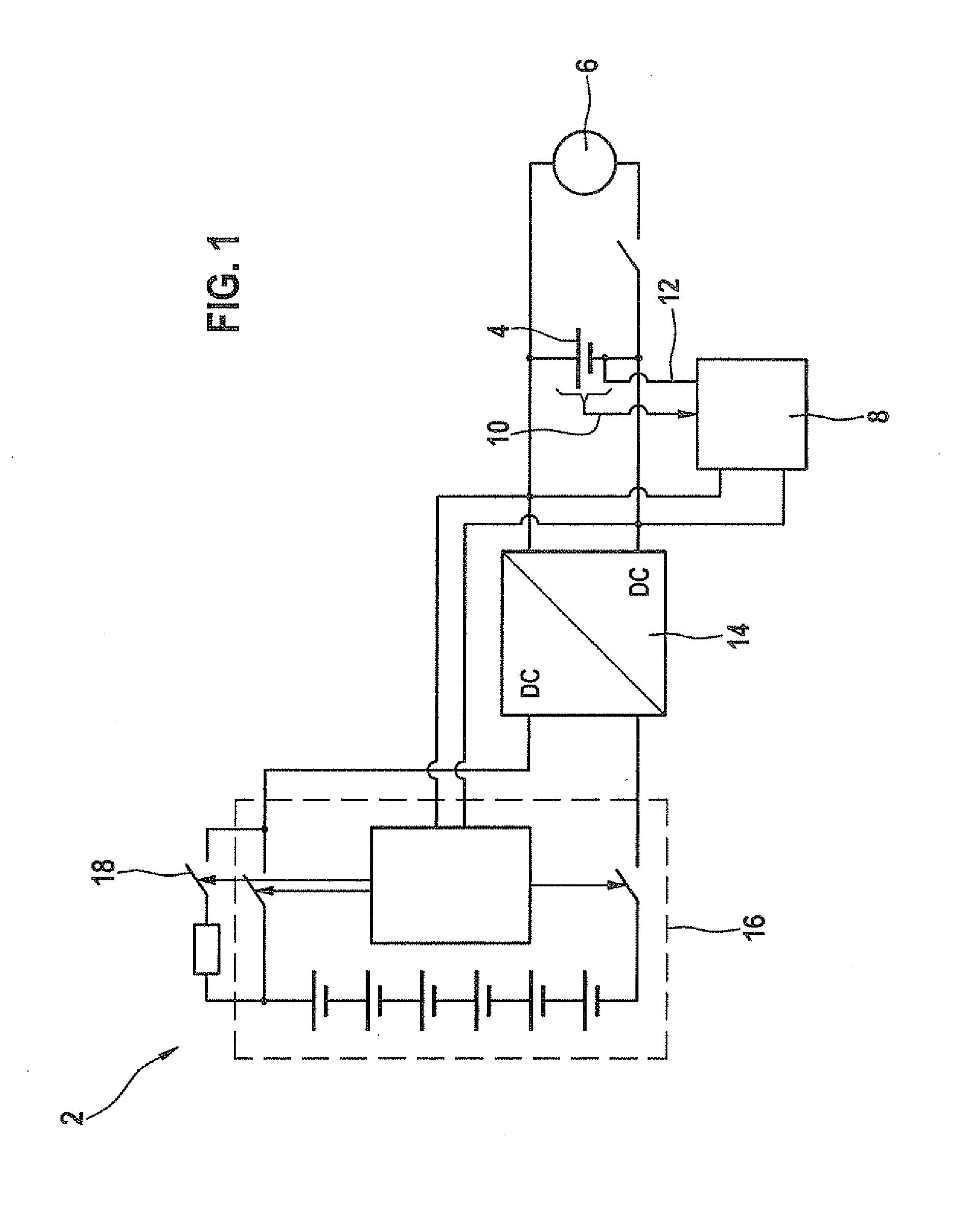 Circuit for operating an auxiliary unit for starting internal combustion engines