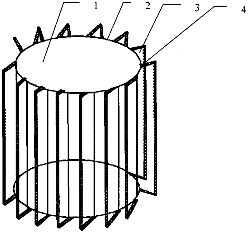 Fin type heat-insulation and radiating cup