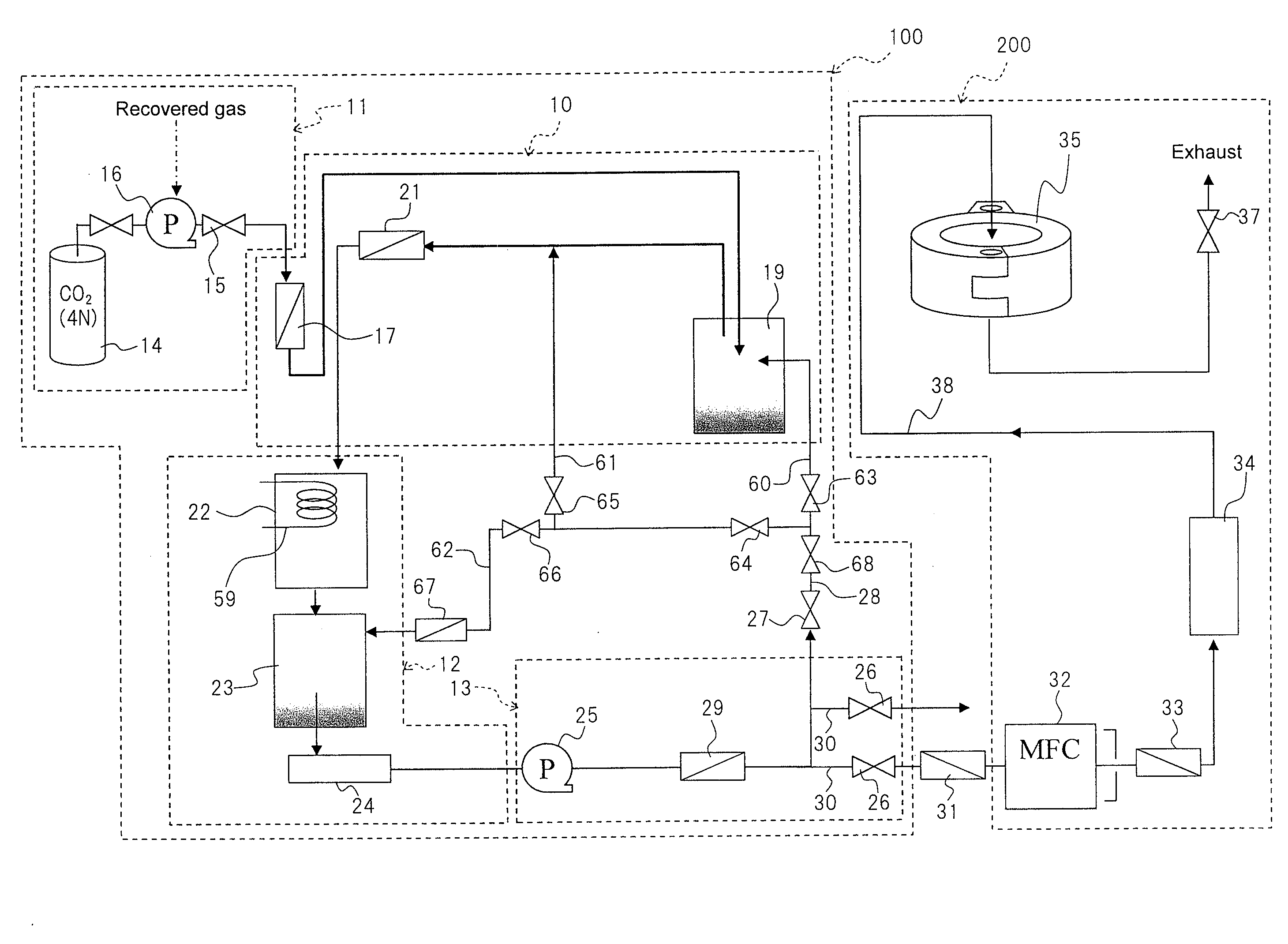 Liquid carbon dioxide supply device and supply method