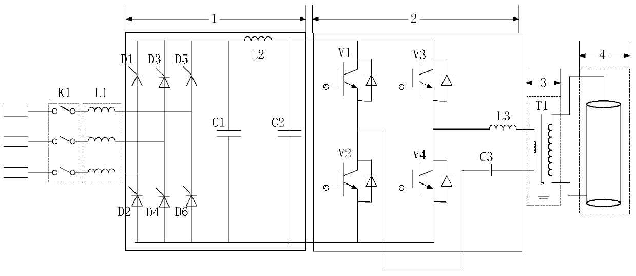 Bipolar pulse power supply used for generating low-temperature plasma