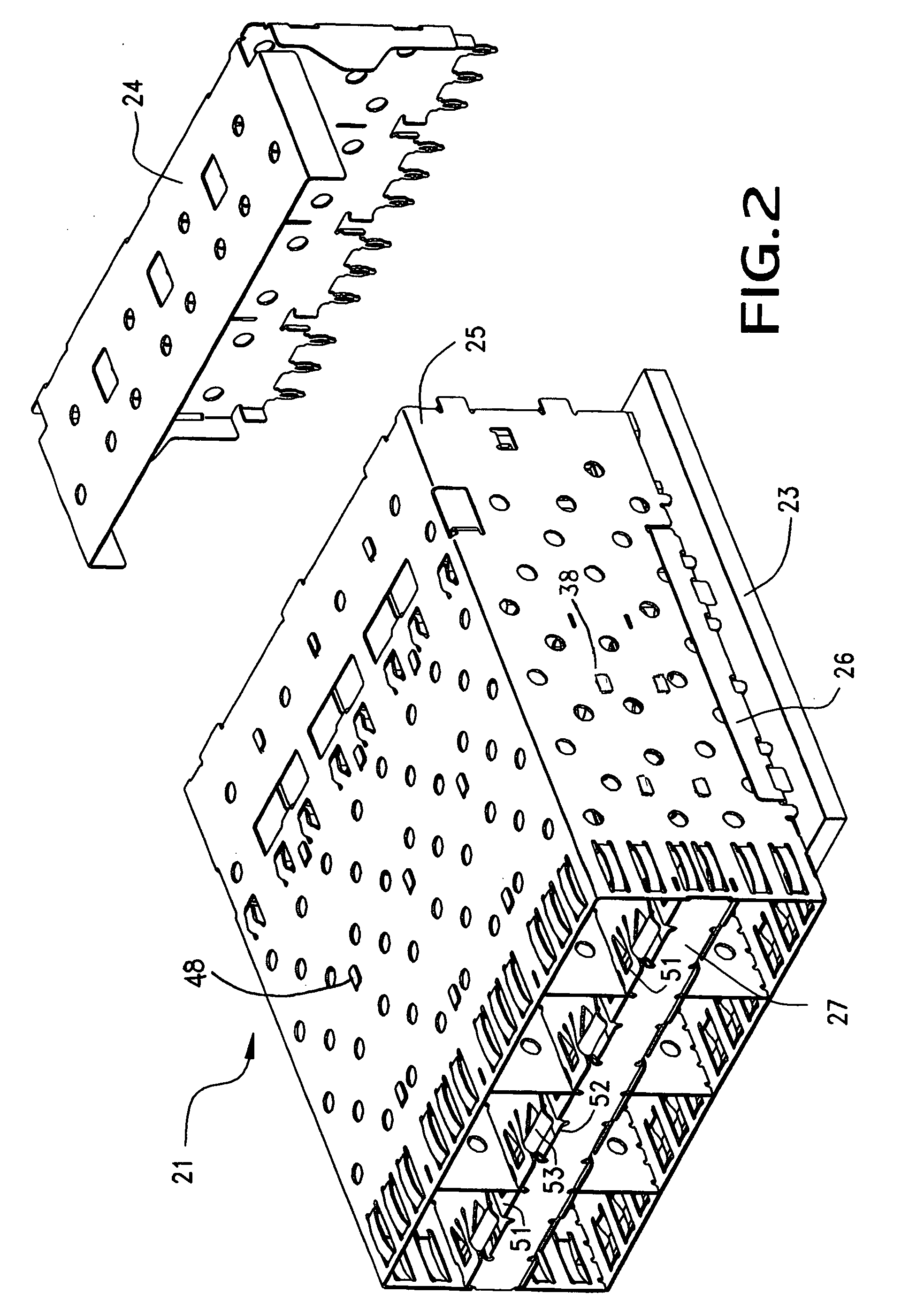 Shielded cage assembly for electrical connectors