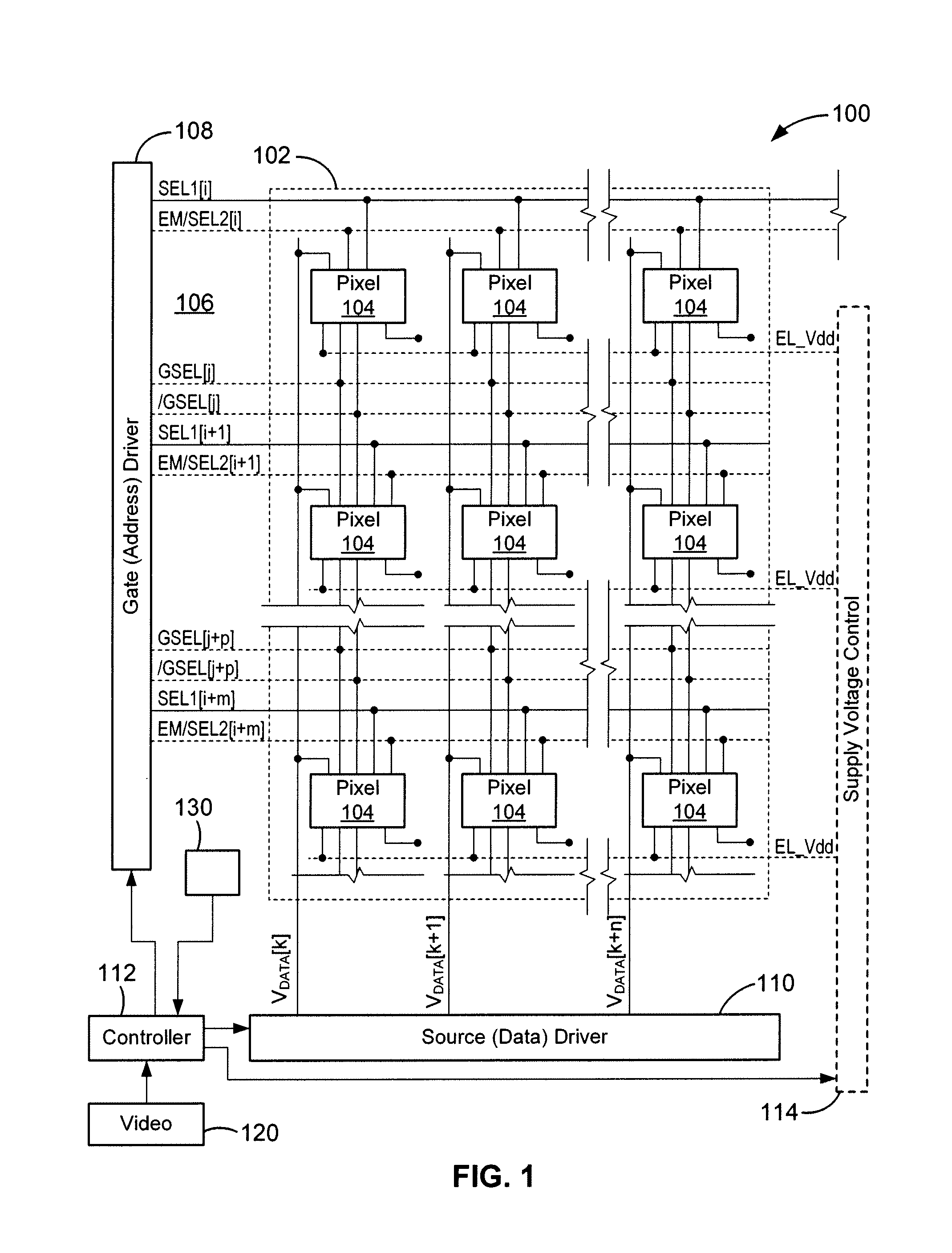 Driving system for active-matrix displays