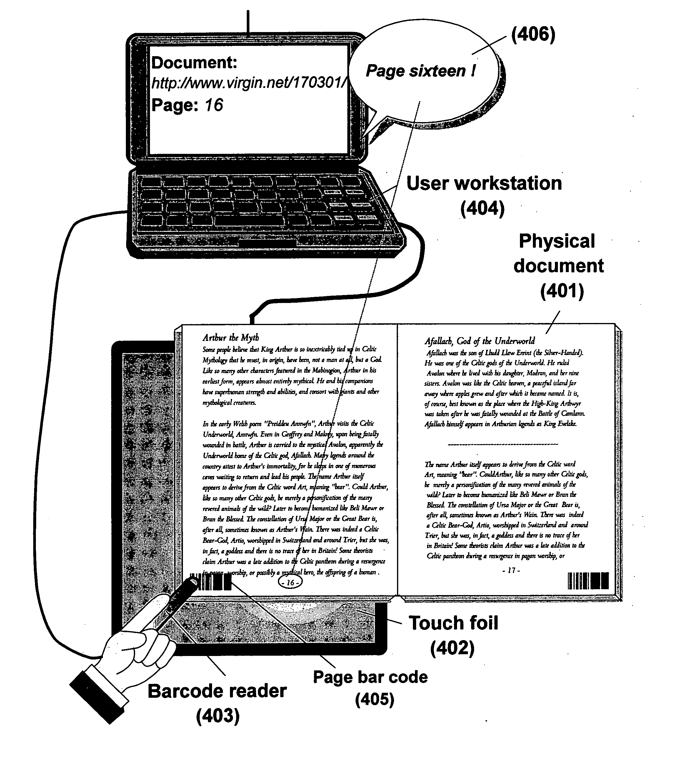 System and method to enable blind people to have access to information printed on a physical document