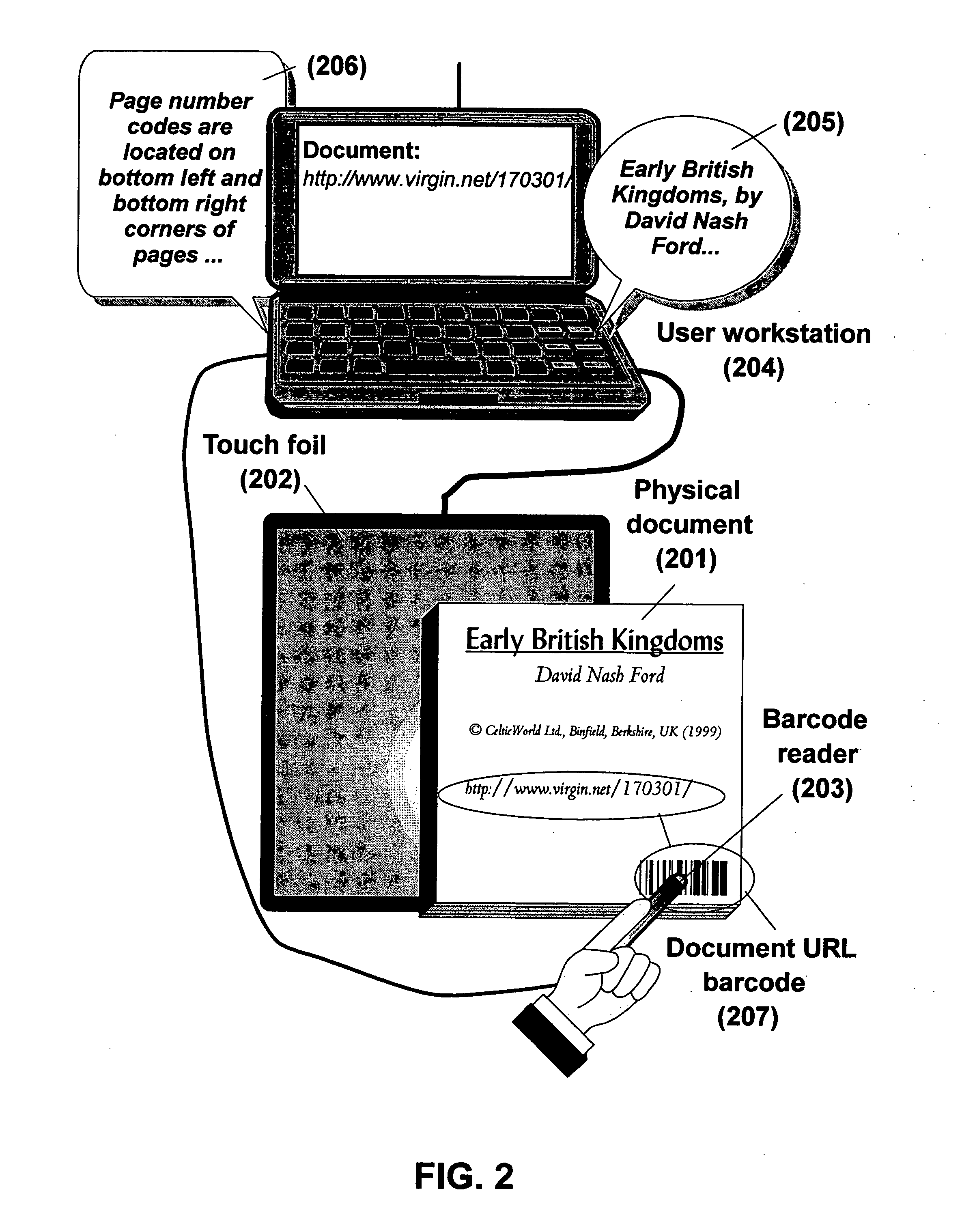 System and method to enable blind people to have access to information printed on a physical document