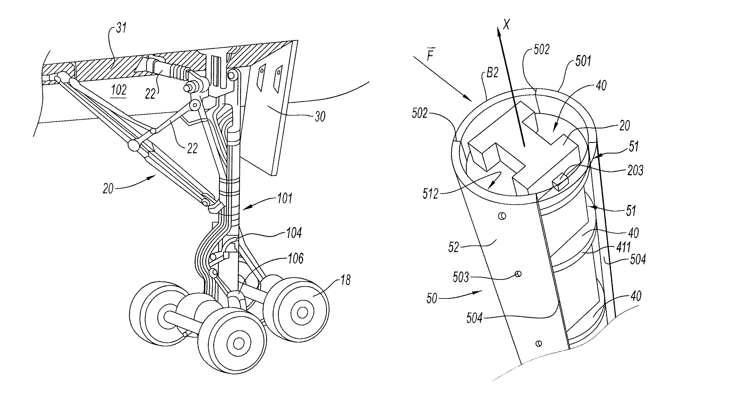 Aero-acoustic optimisation method for complex-section mechanical parts and corresponding mechanical part and landing gear