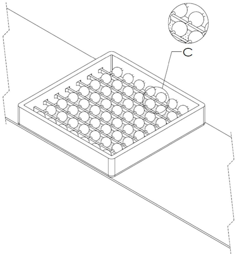 Conveniently-mounted small-size adjustable flexible array dynamic vibration absorption structure