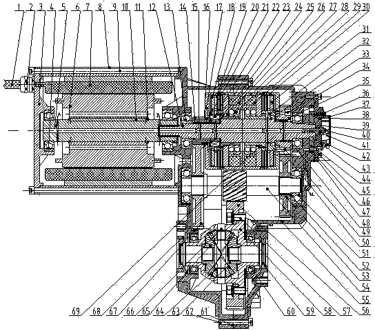 Electric vehicle motive power assembly