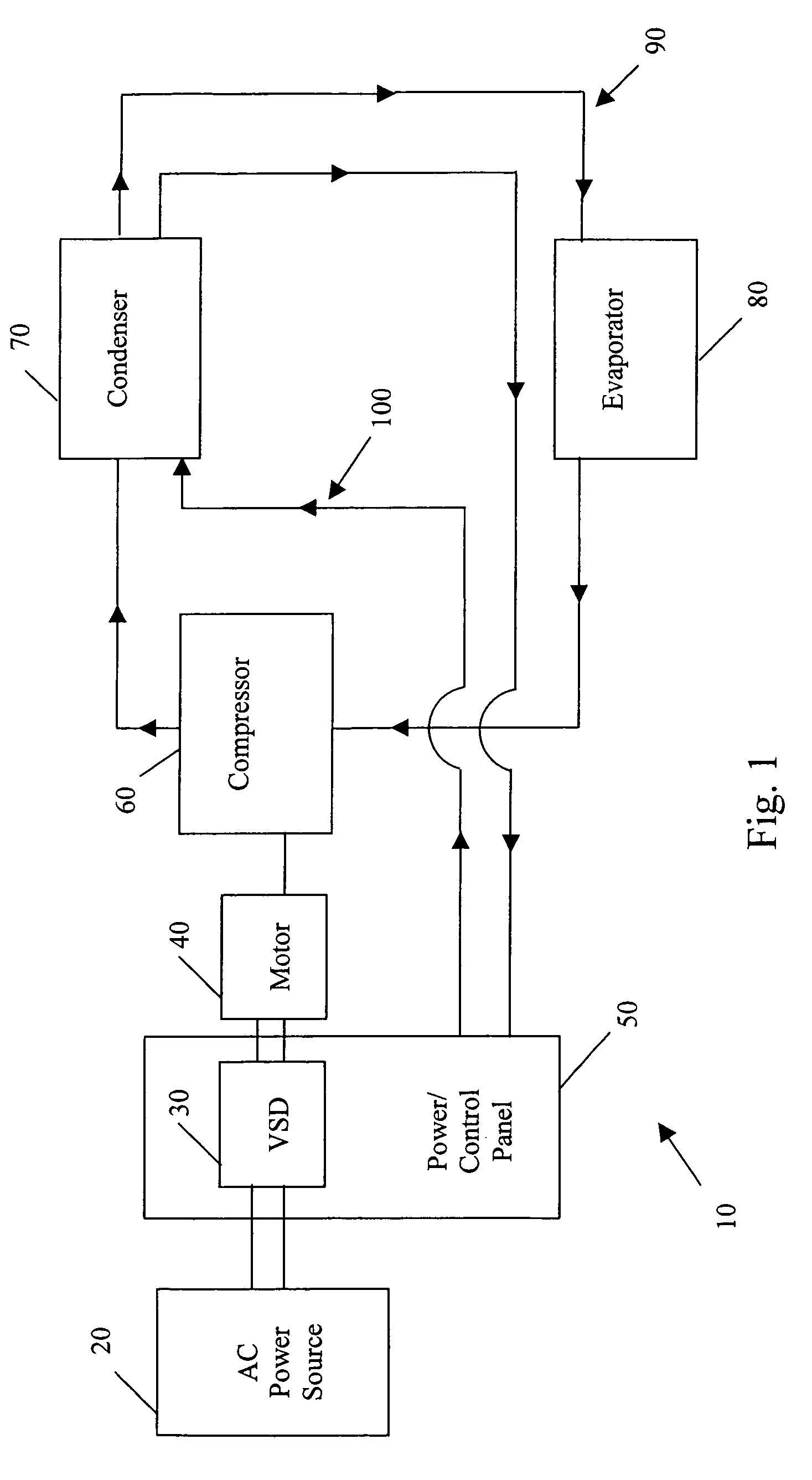 Electronic component cooling system for an air-cooled chiller