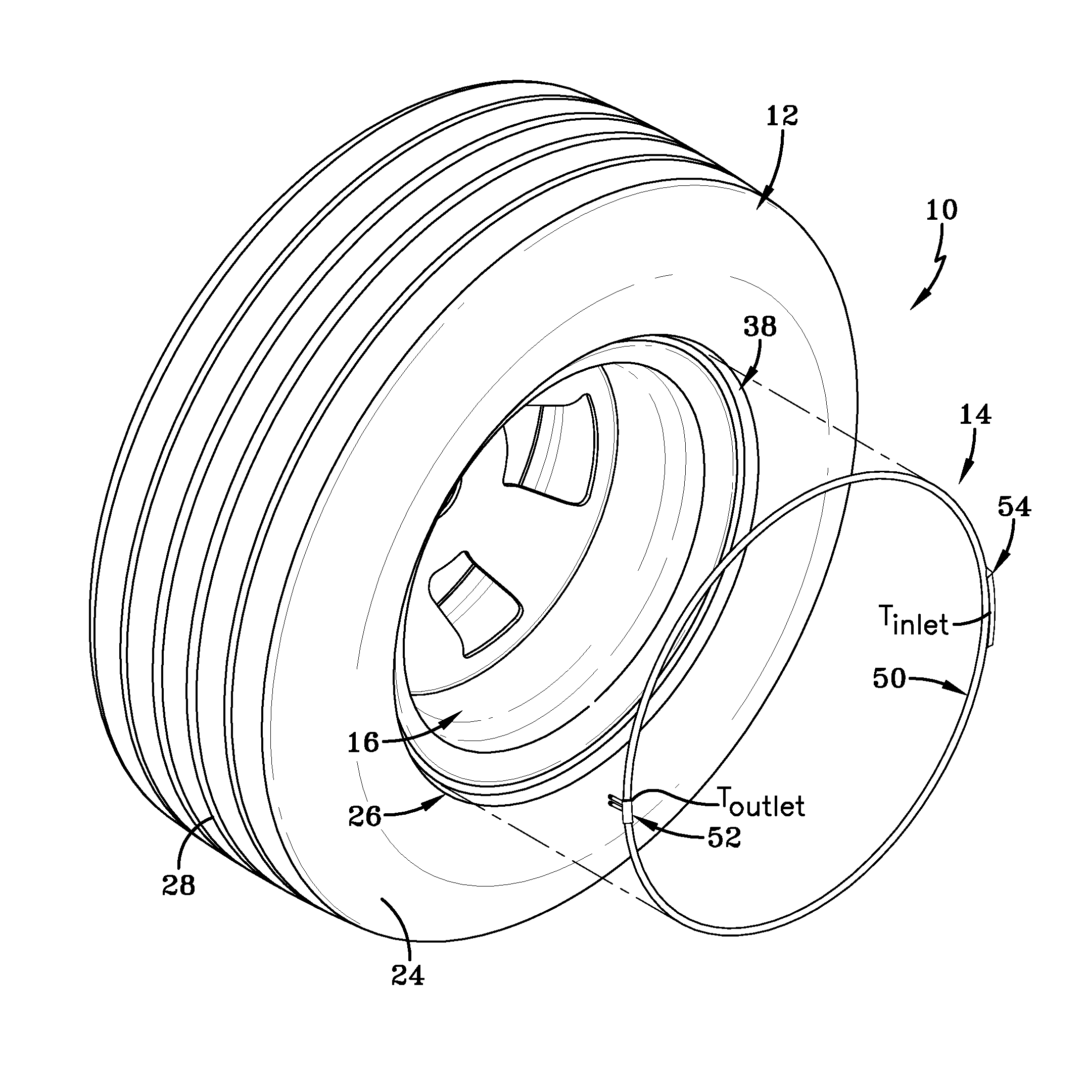 Method of manufacturing a self-inflating tire